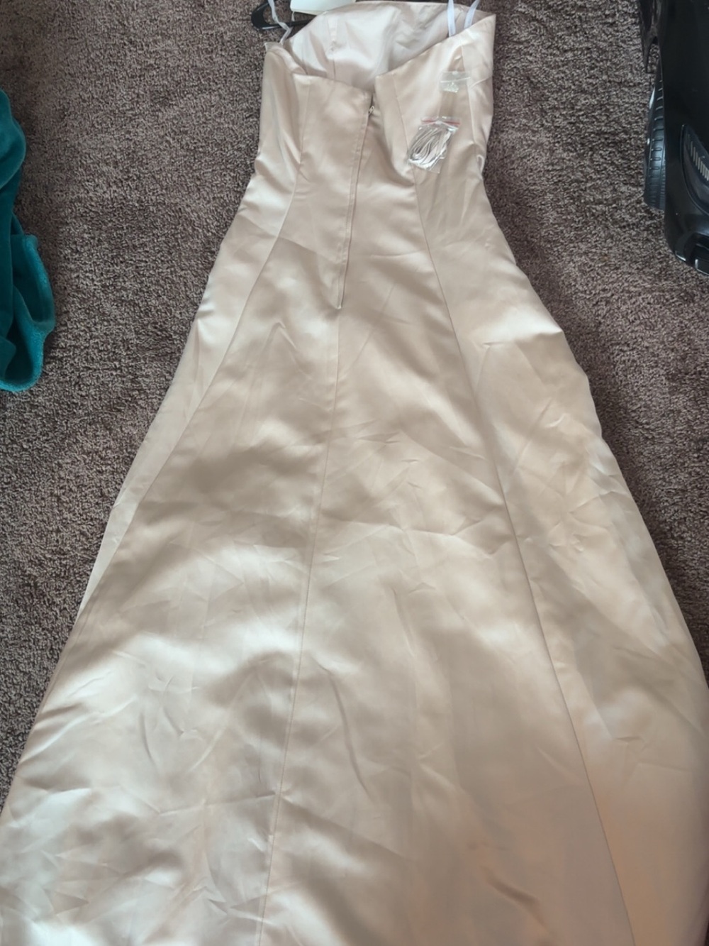 Strap Cream Satin A-Line Women’s Dress